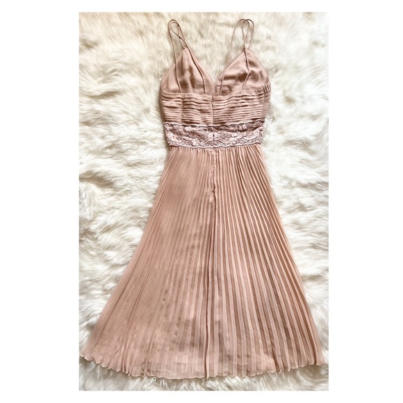 New! REISS London Emma Lace Pleated Fit & Flare Midi Dress - Picture 9 of 10